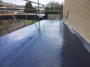 flat roof curing in process